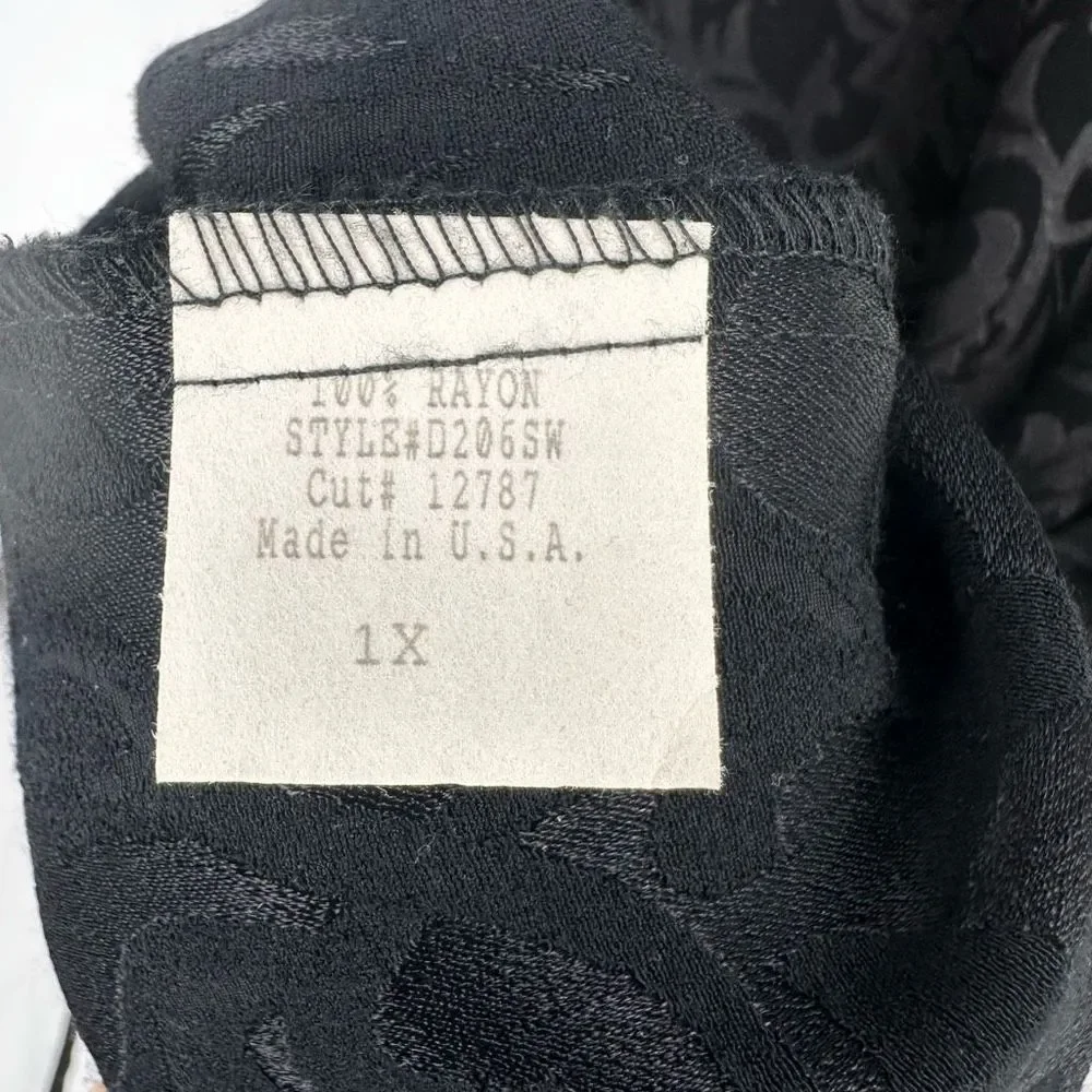 Spencer Alexis Maxi Dress Black Sleeveless Rayon Jacquard Long 1X Black Evening - Picture 10 of 11